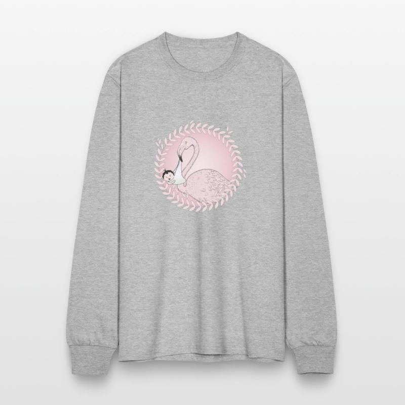 Flamingo brings the baby instead of the stork