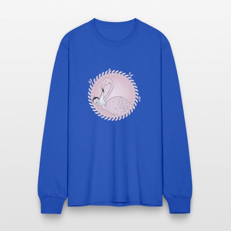 Flamingo brings the baby instead of the stork