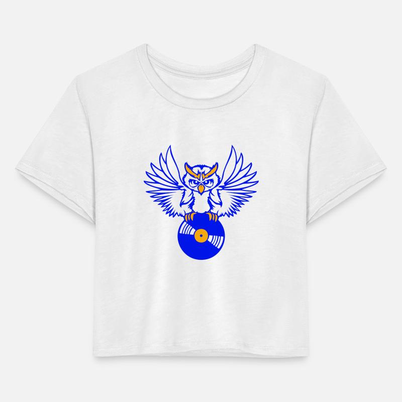 Flying DJ Owl vinyl record plate music club party