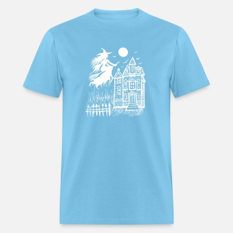 Flying Witch Full Moon Halloween Horror Haunted Ho