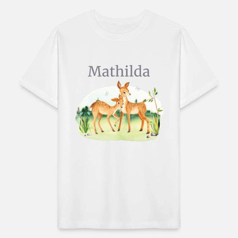 Forest Animal Deer Flowers Name Mathilde