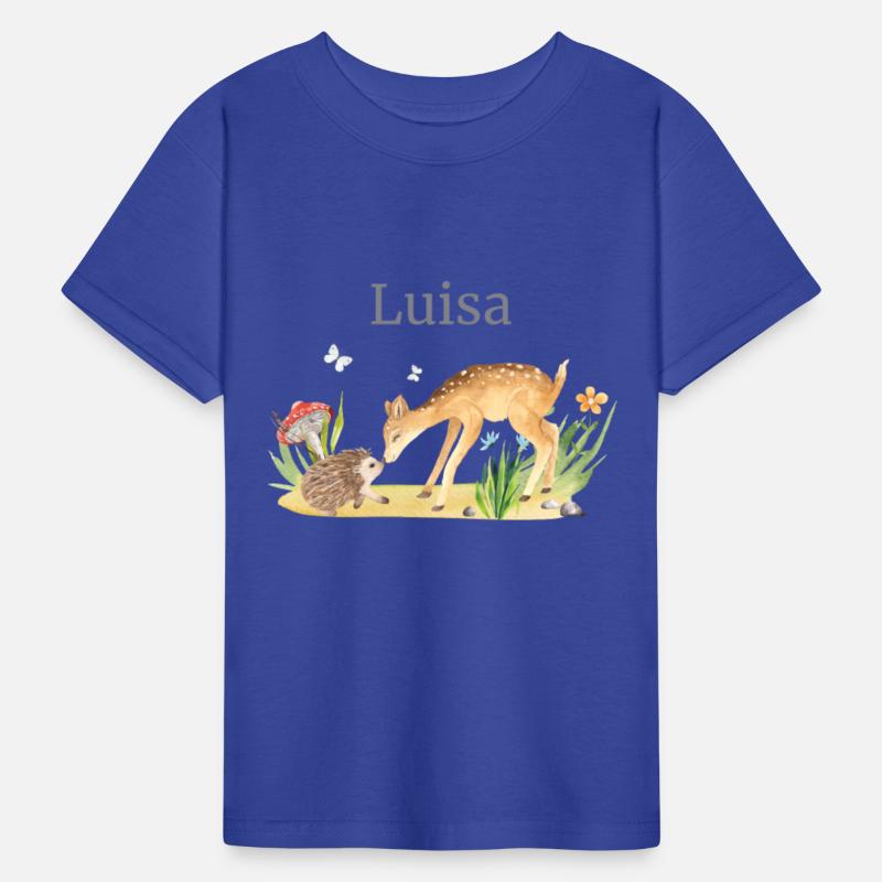 Forest Animal Deer Hedgehog Flowers Name Luisa