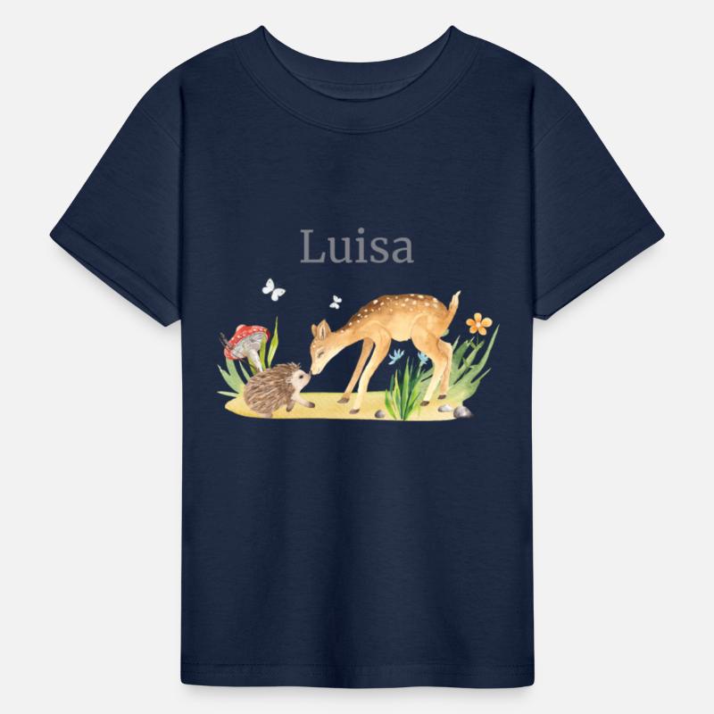 Forest Animal Deer Hedgehog Flowers Name Luisa