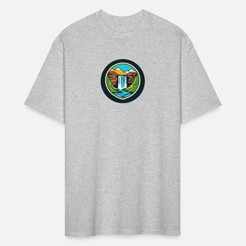 Framed Circular Waterfall Landscape - Bold Nature