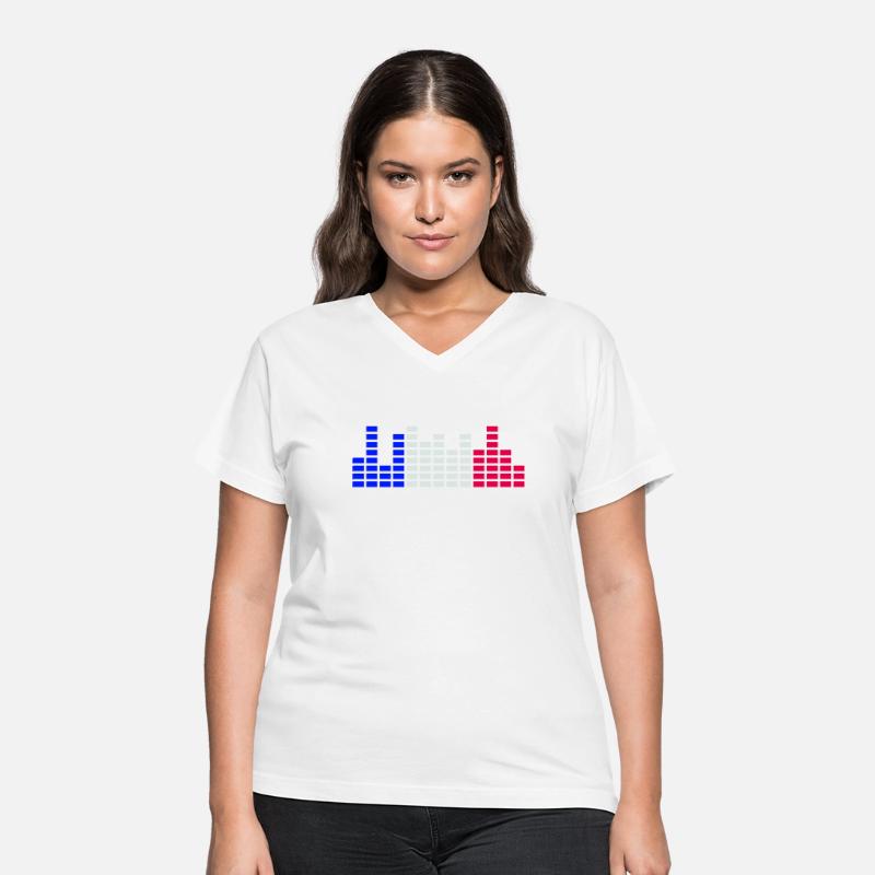 France Flag Colors Party DJ Wave Bars Mixer Music