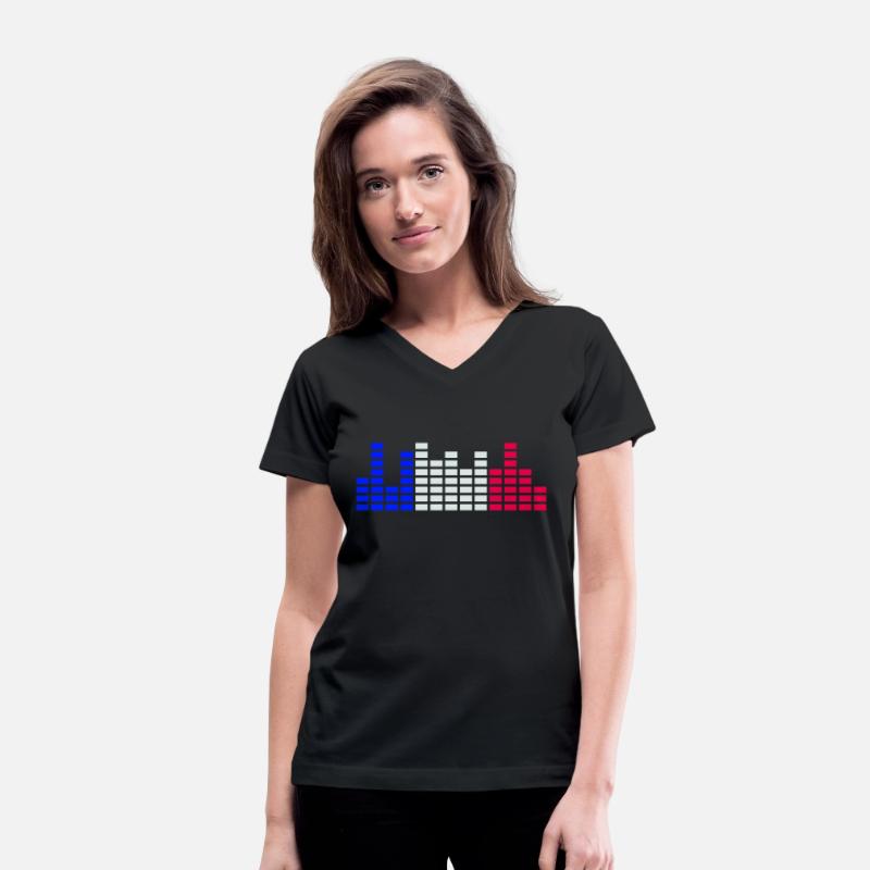 France Flag Colors Party DJ Wave Bars Mixer Music