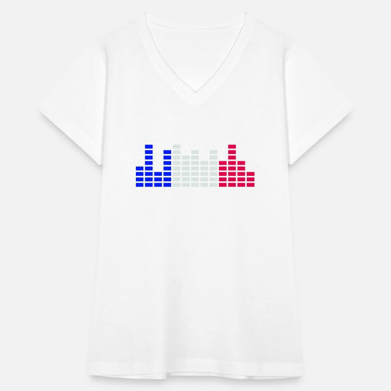 France Flag Colors Party DJ Wave Bars Mixer Music