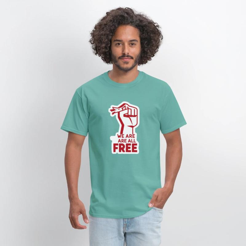 Freedom Movement Tee – Unity Hand Sign Against Rac