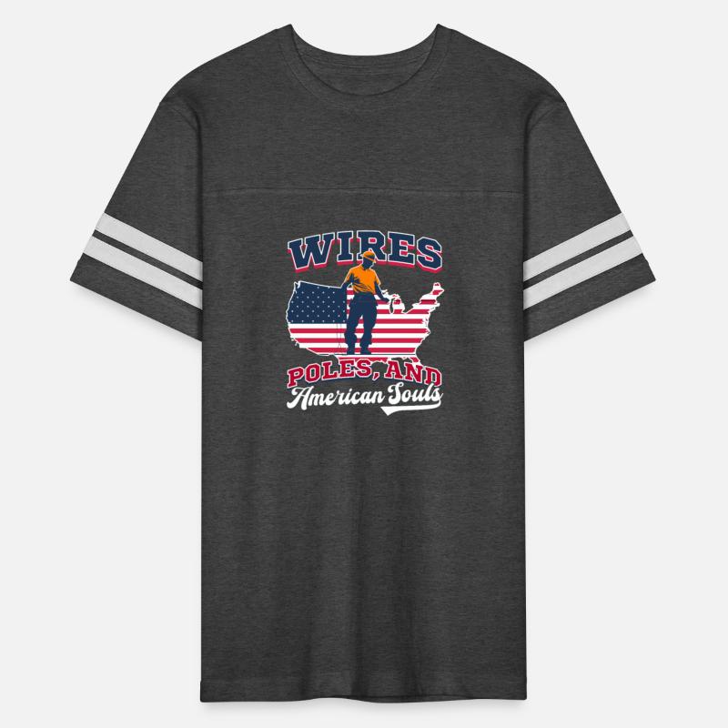 Patriotic Lineman Wires, Poles, and American Souls