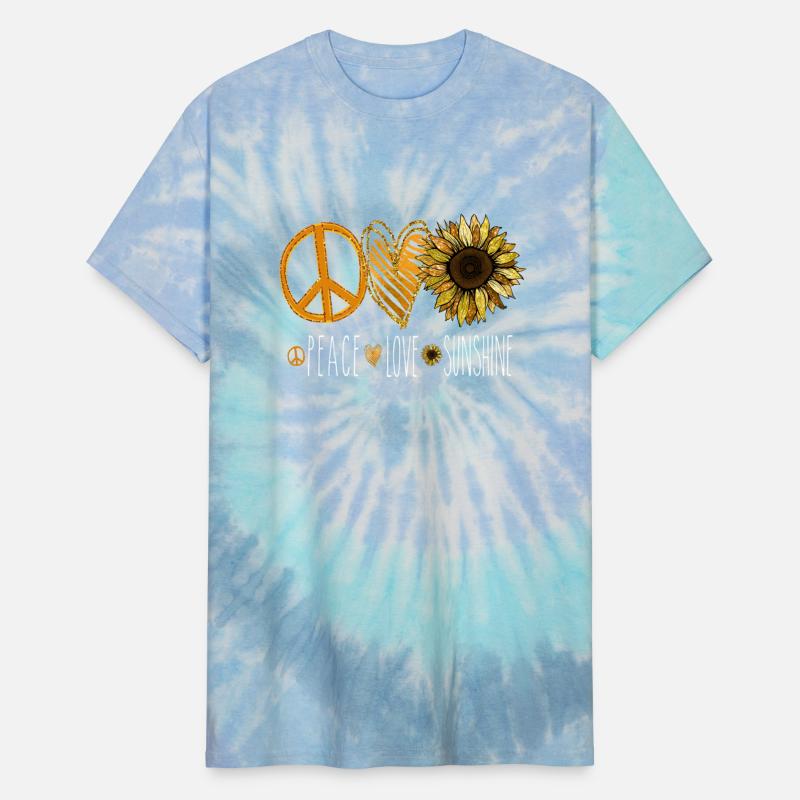 Peace Love Sunshine Gold Glitter Flower