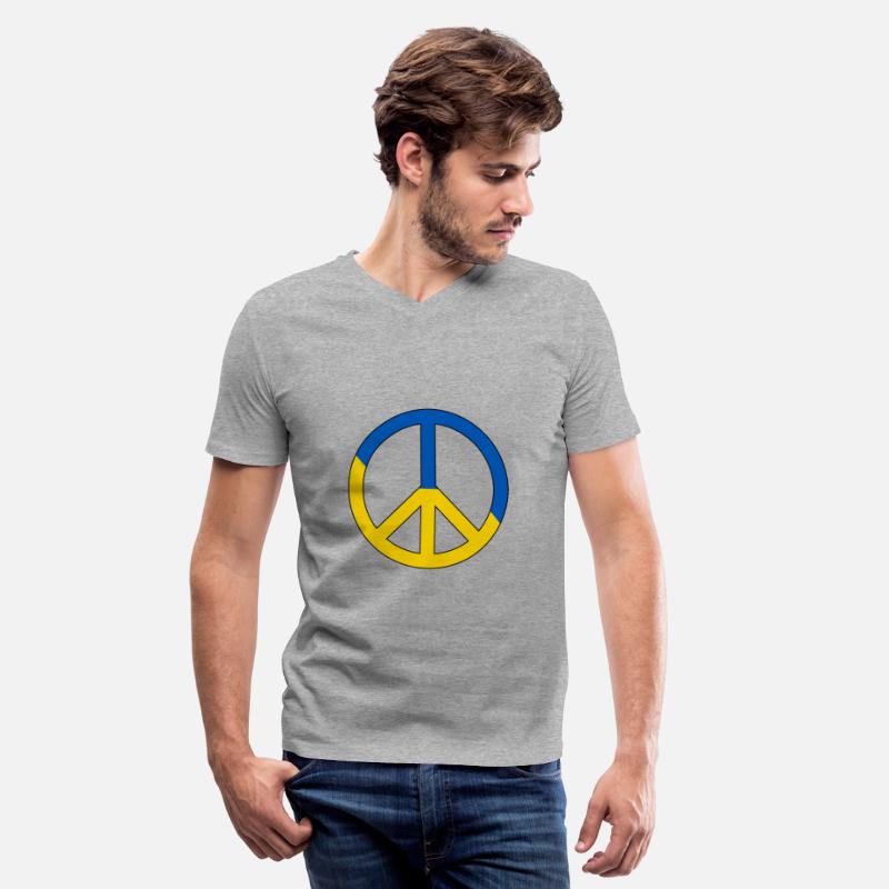 Peace symbol peace sign Ukrainian flag colors