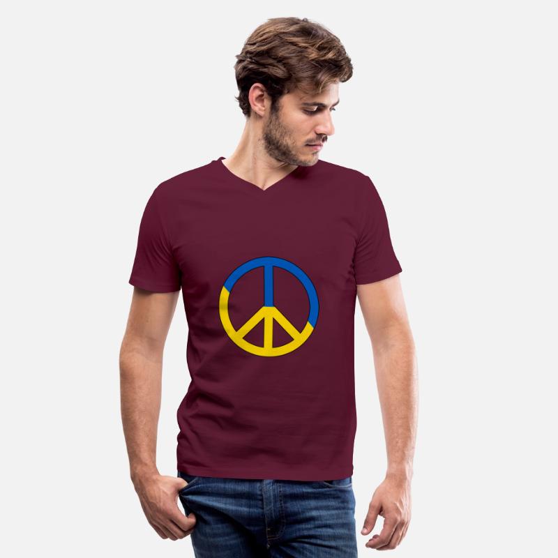 Peace symbol peace sign Ukrainian flag colors