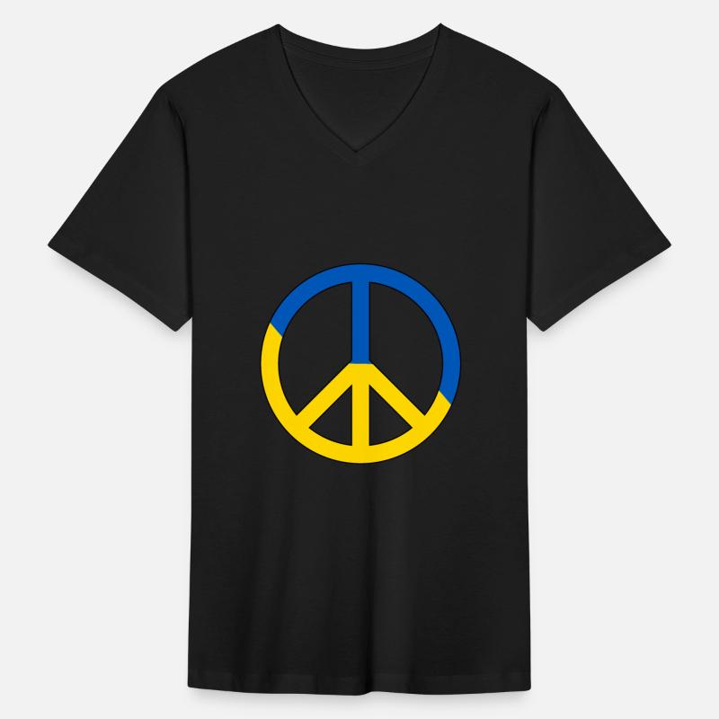 Peace symbol peace sign Ukrainian flag colors
