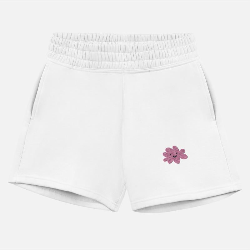 Pink cloud embroidered