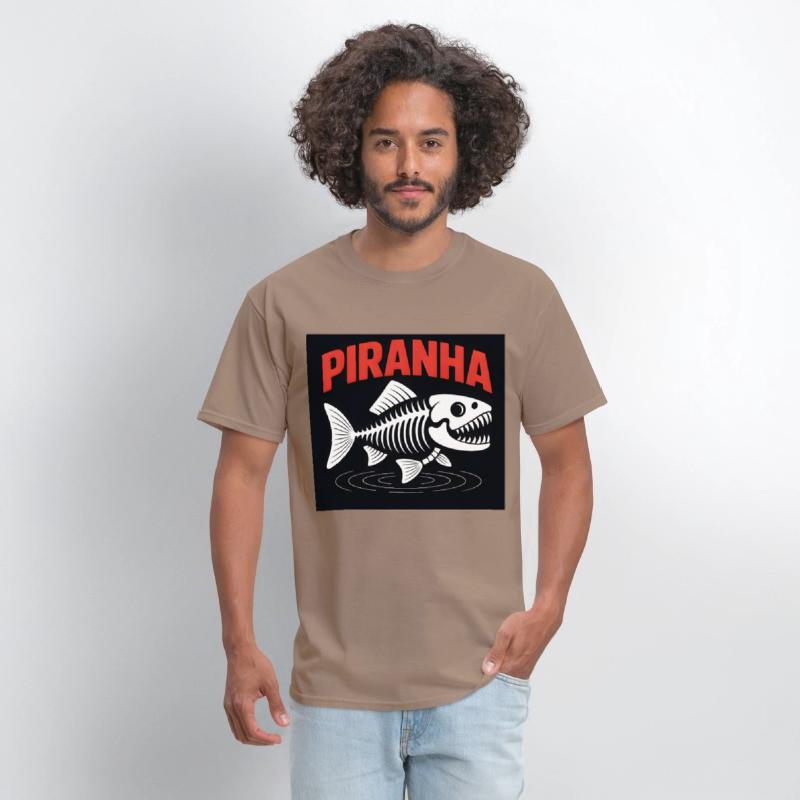 Piranha Skeleton – Bold Fish Bones Graphic