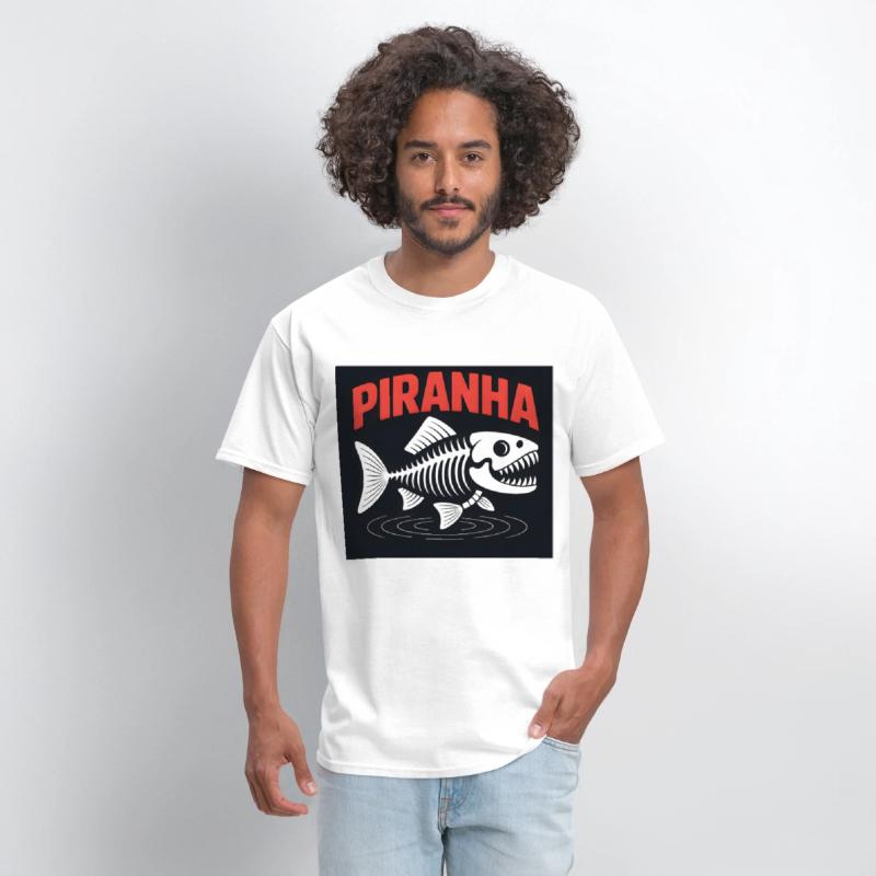 Piranha Skeleton – Bold Fish Bones Graphic