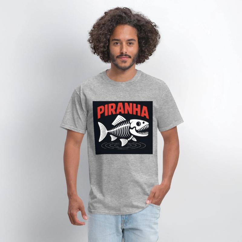 Piranha Skeleton – Bold Fish Bones Graphic