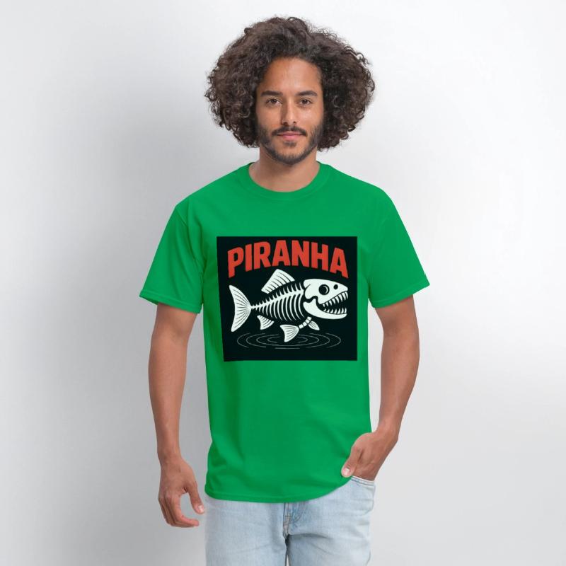 Piranha Skeleton – Bold Fish Bones Graphic