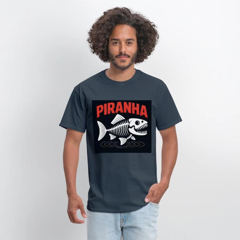Piranha Skeleton – Bold Fish Bones Graphic