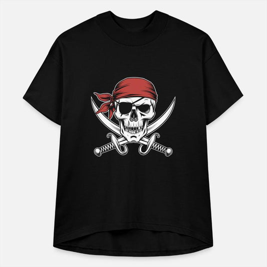 Pirate Skull Crossbones Red Bandana Jolly Roger