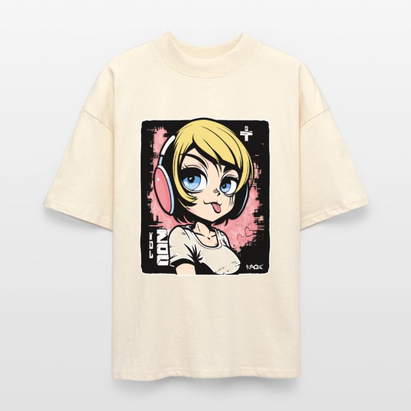 Playful Girl with Headphones