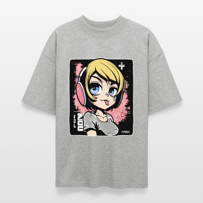 Playful Girl with Headphones