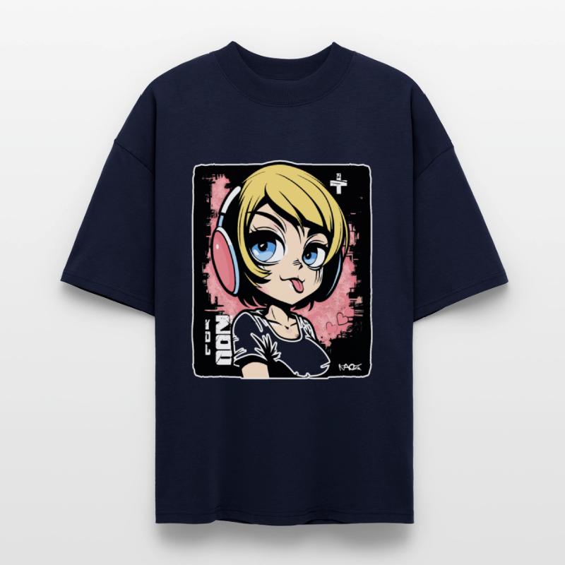 Playful Girl with Headphones