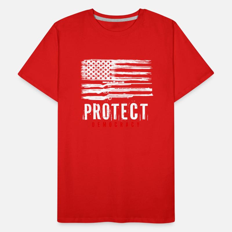 Protect Democrac Distressed US Flag