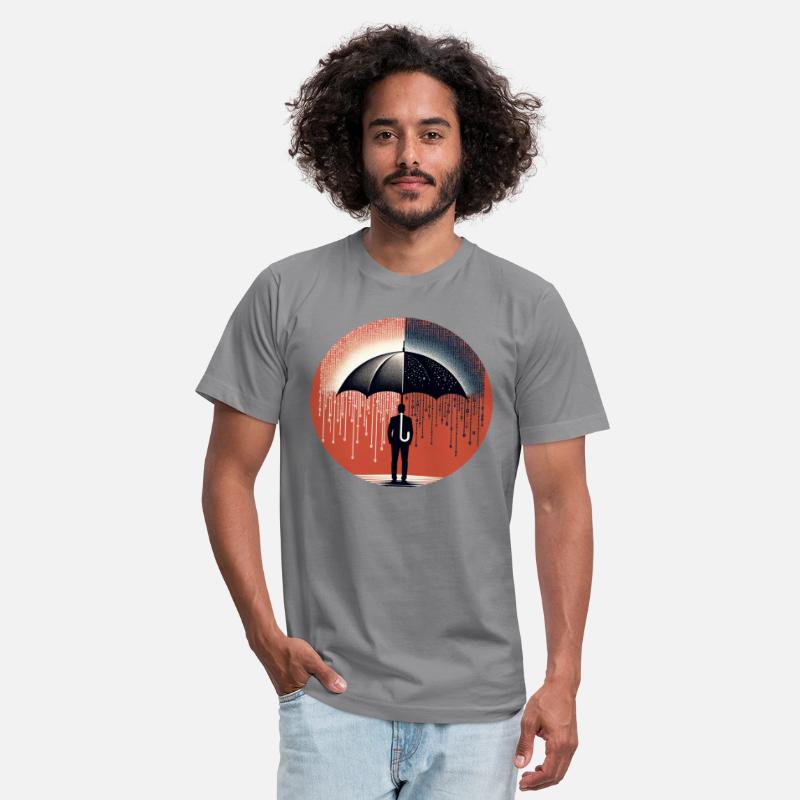Protection in Digital Age - Umbrella Vector Art