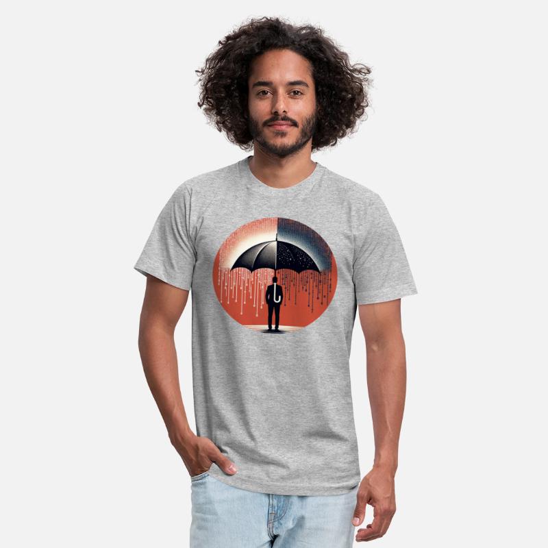 Protection in Digital Age - Umbrella Vector Art