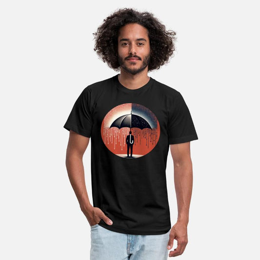 Protection in Digital Age - Umbrella Vector Art