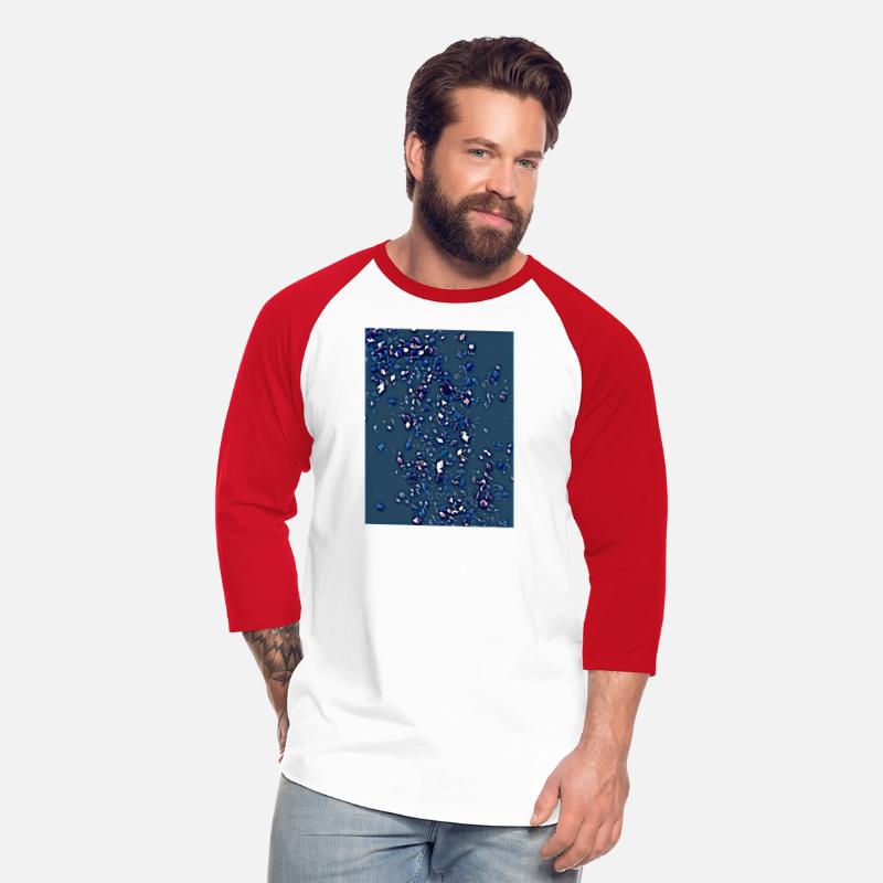 Radiant Jewels Scattered on a Blue Background