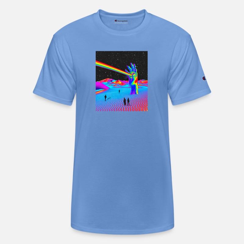 Rainbow In Galaxy Desert Night Retro Surrealism