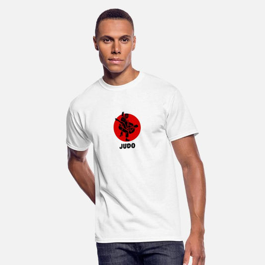 Red And Black Simple Karate T Shirt : judo