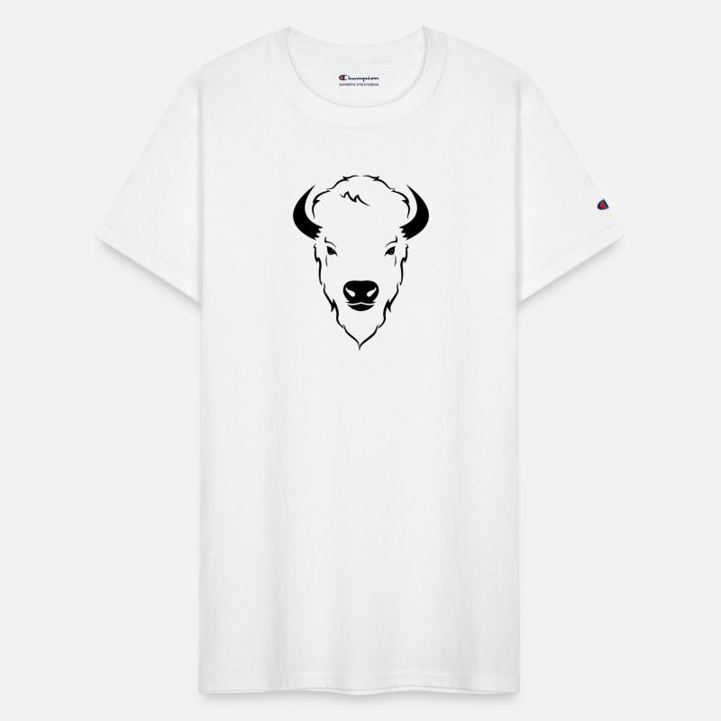 Resilient Power: Wild Buffalo Head Stencil Art