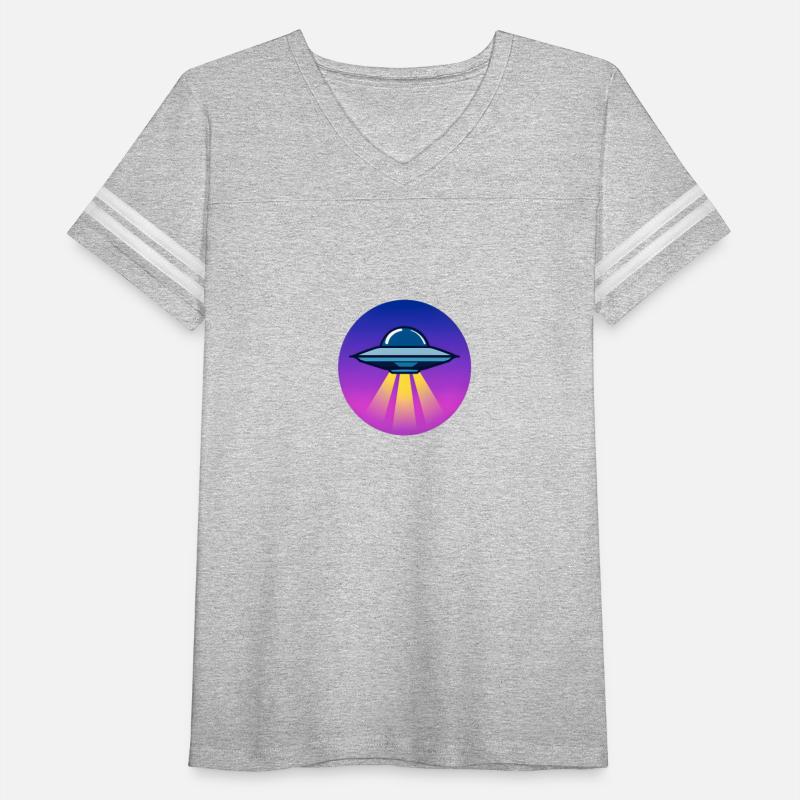 Retro Futuristic UFO with Neon Glow