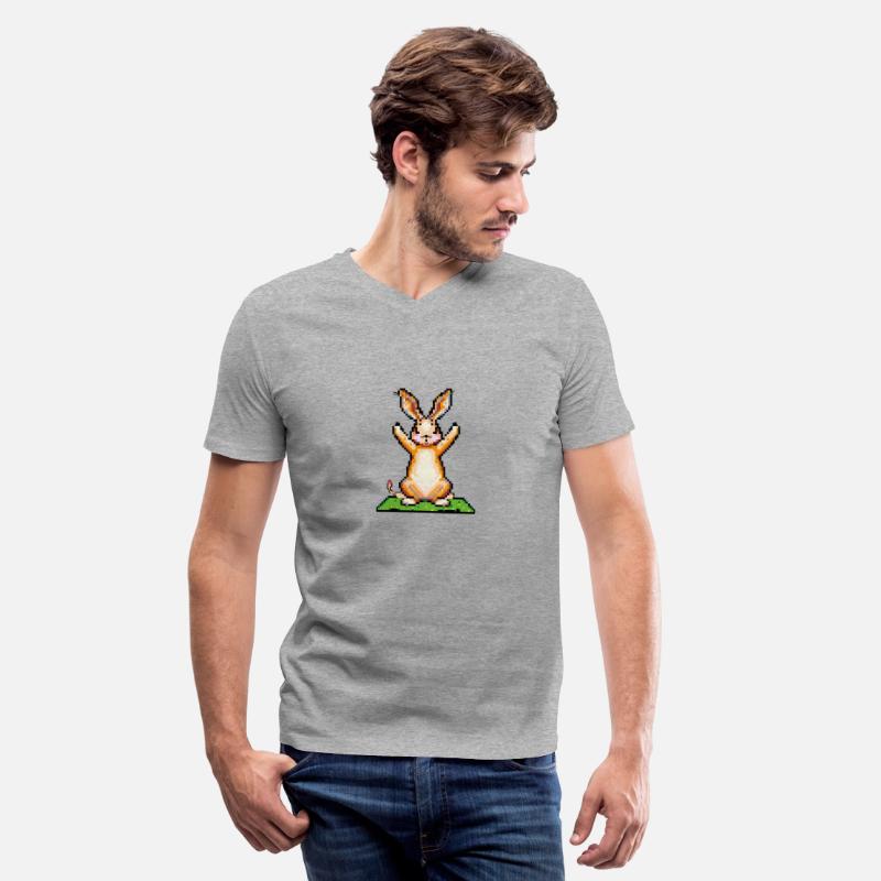 Retro Hop: Joyful Pixel Rabbit