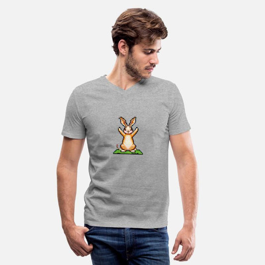 Retro Hop: Joyful Pixel Rabbit