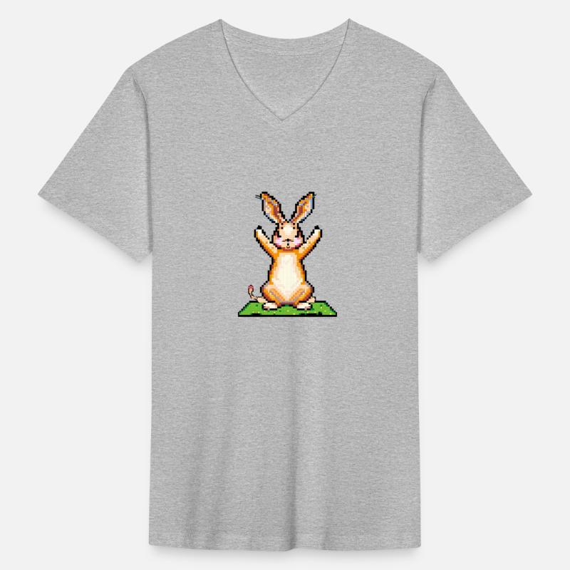 Retro Hop: Joyful Pixel Rabbit