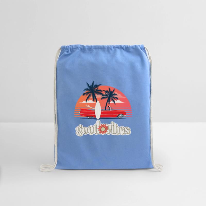 Retro Surfing Car On The Beach