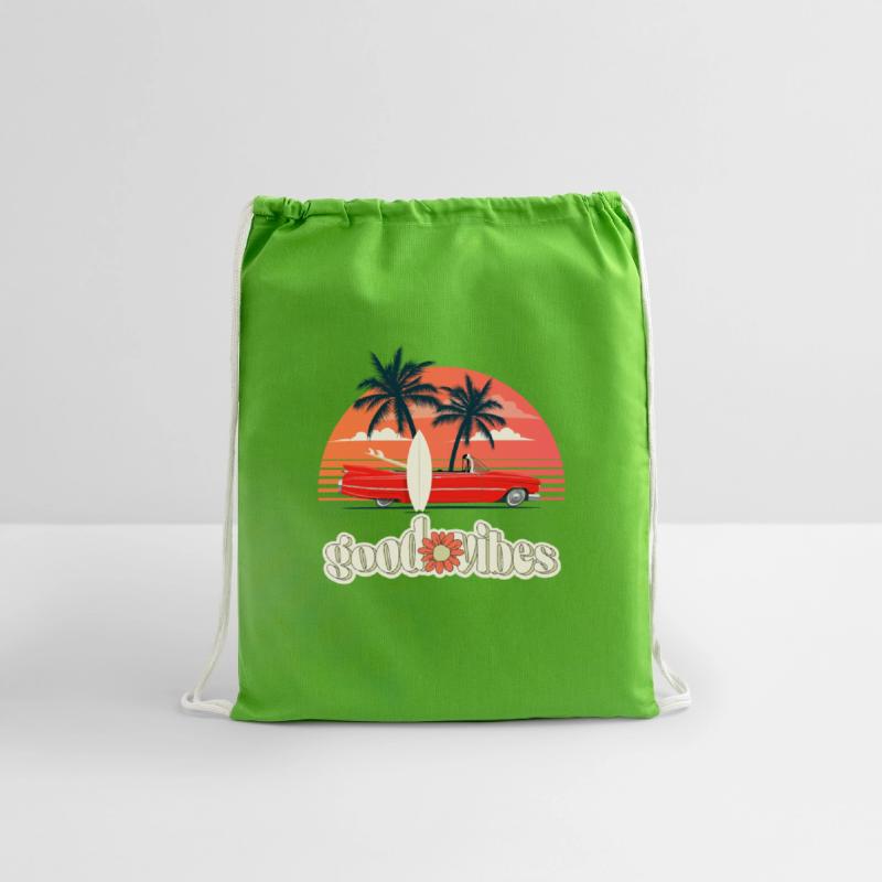 Retro Surfing Car On The Beach