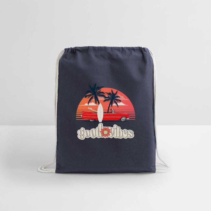 Retro Surfing Car On The Beach