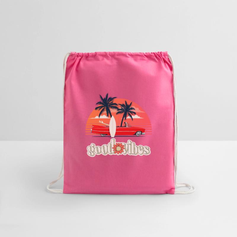 Retro Surfing Car On The Beach