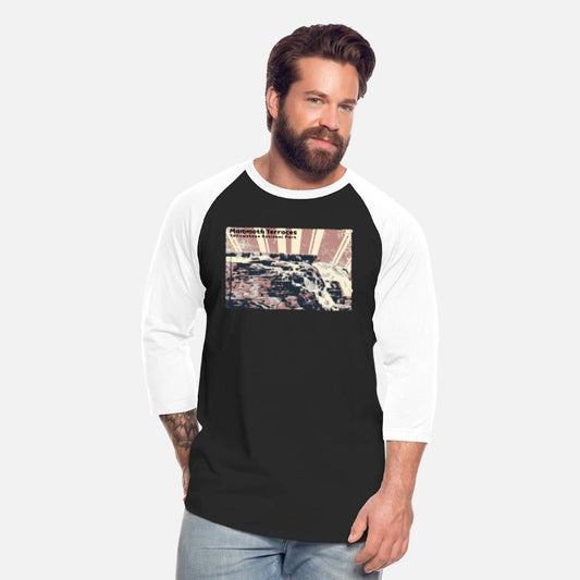 Retro vintage Mammoth Terraces at Yellowstone