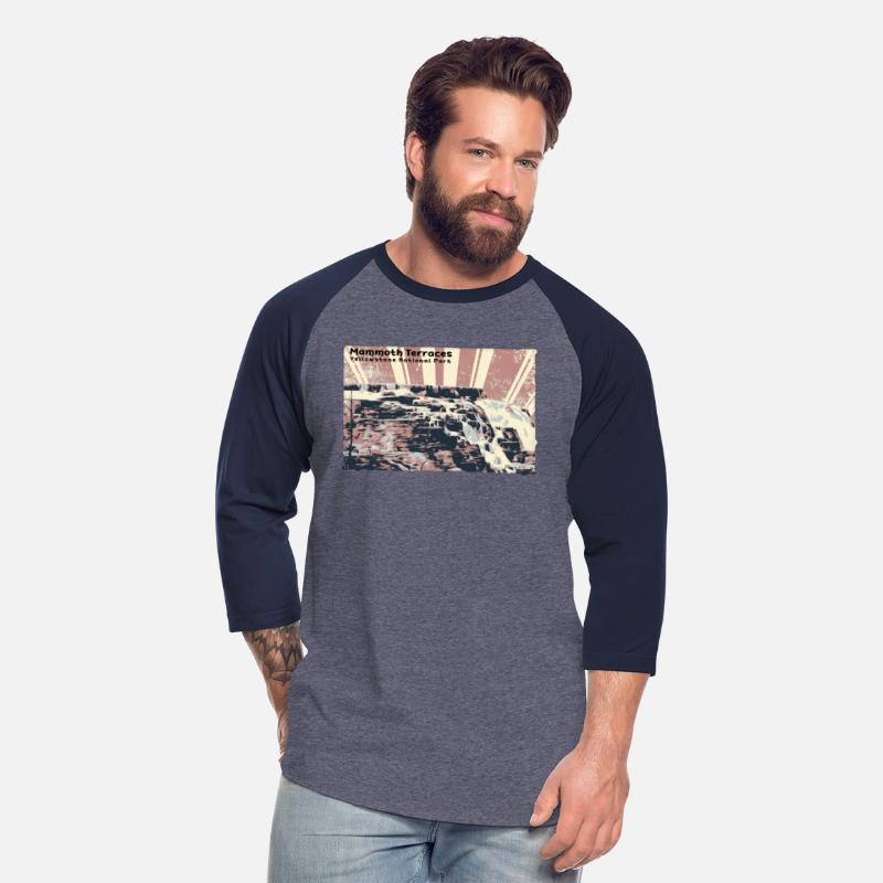 Retro vintage Mammoth Terraces at Yellowstone