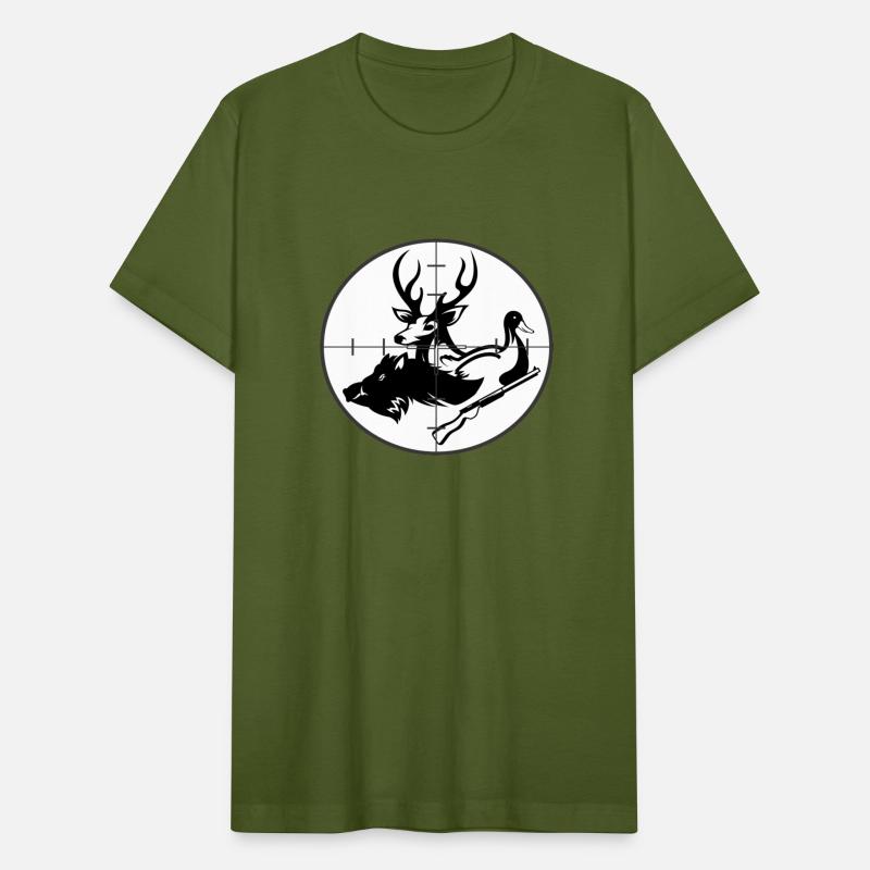 Rifle Scope with Deer, Duck, and Hog