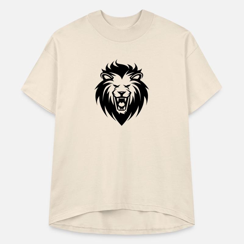 Roaring Lion Head Tattoo Style Elegant Mane