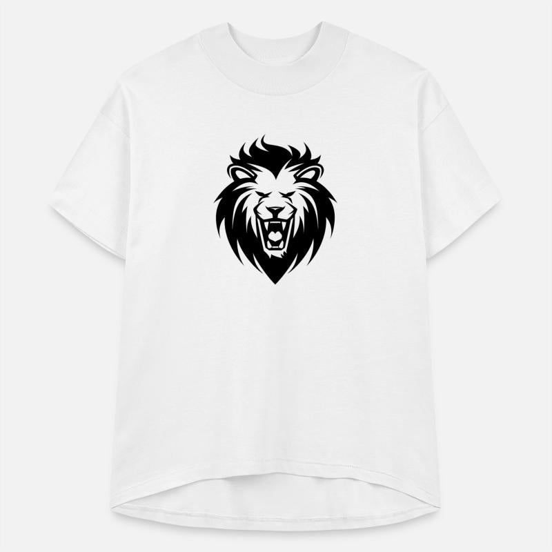 Roaring Lion Head Tattoo Style Elegant Mane