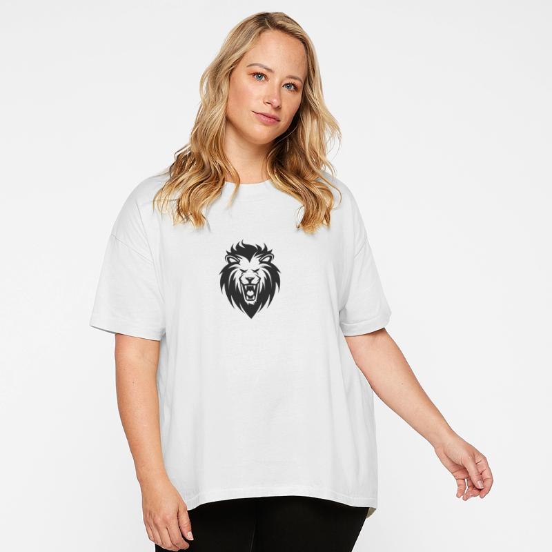Roaring Lion Head Tattoo Style Elegant Mane