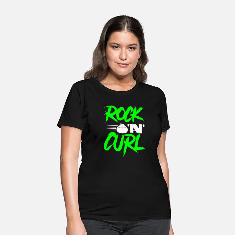 Rock 'N Curl Funny Winter Ice Curling Rock Tee